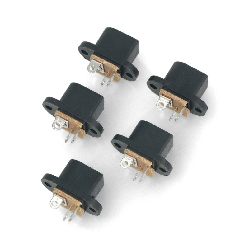 Gniazdo DC 5.5 x 2.1mm do obudowy - przykręcane
