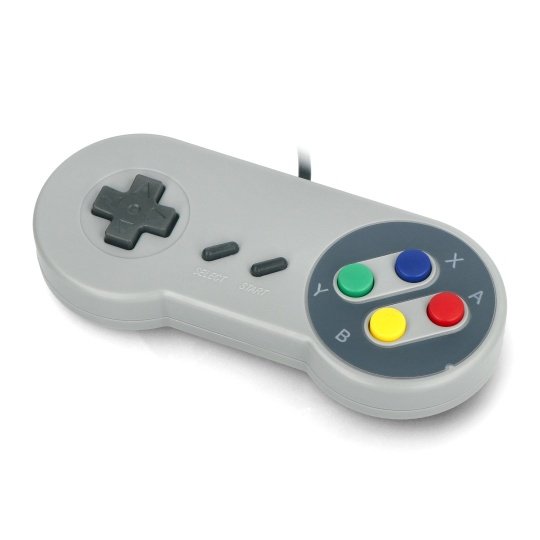 SNES - retro herní ovladač - barevná tlačítka