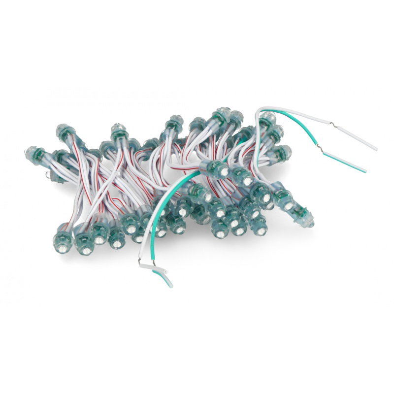 Łańcuch Pixel - 50x LED 5mm zielony
