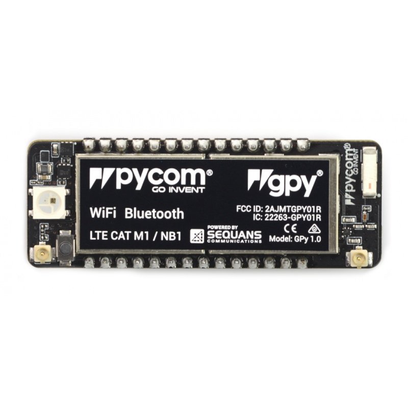 GPy ESP32 - WiFi modul, Bluetooth BLE, LTE + Python API