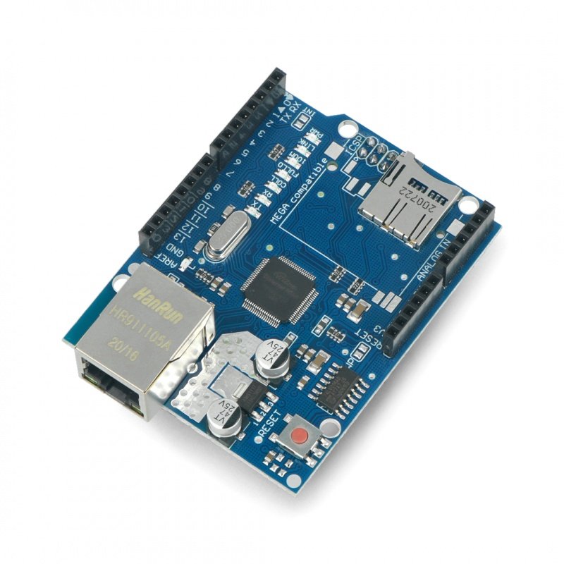 Ethernetový štít W5100 pro Arduino se čtečkou karet microSD
