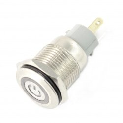 Bistabilní spínač ON-OFF - PBW-16APP - 2A 250V - plochý zelený