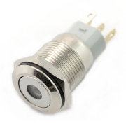 Monostabilní spínač ON-OFF - PBW-16BPD - 2A 250V - plochý