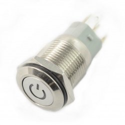 Monostabilní spínač ON-OFF - PBW-16BPW - 2A 250V - plochý