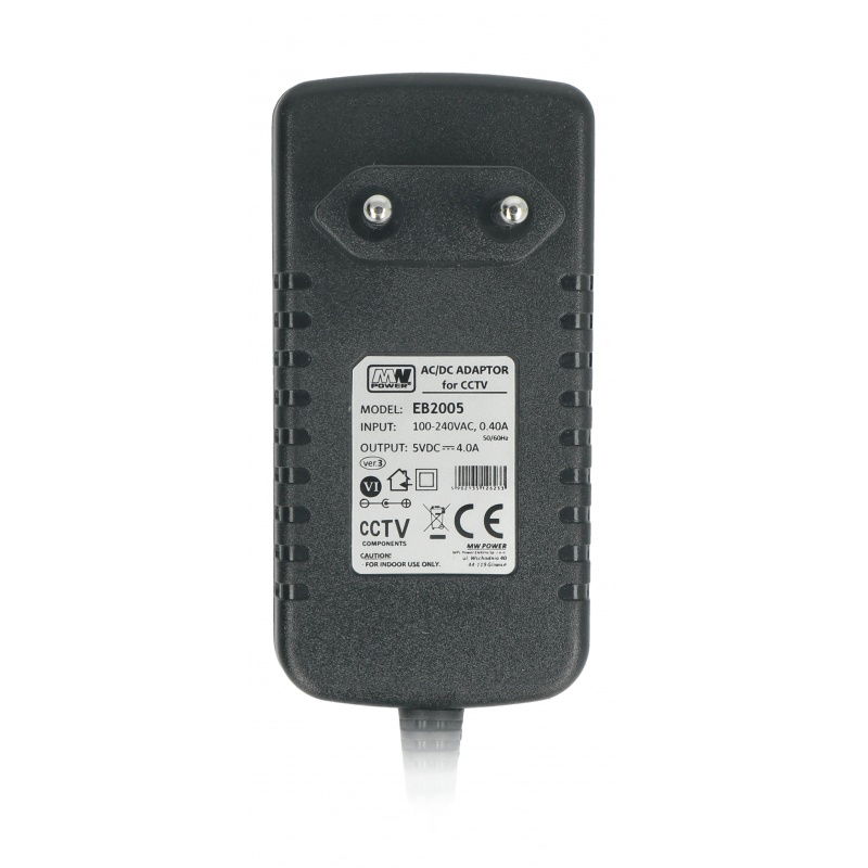 Spínaný napájecí zdroj 5 V / 4 A - zástrčka DC 5,5 / 2,1 mm