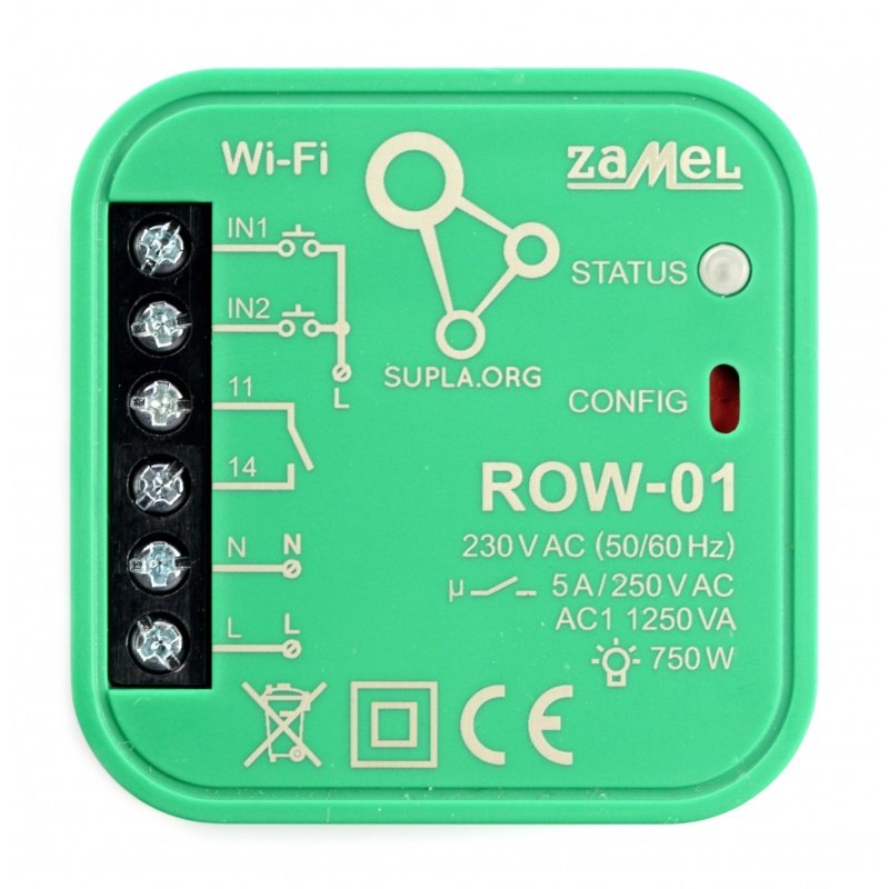 Zamel Supla ROW-01 - 230V WiFi relé - aplikace pro Android / iOS