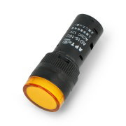 Indikátor 12V AC / DC - 19 mm - žlutý