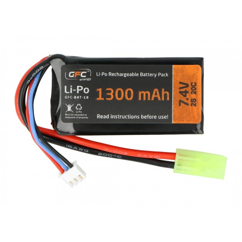 LiPo 7.4V 1300mAh 20 / 40C baterie