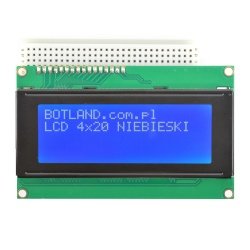 LCD displej 4x20 znaků modrý s konektory