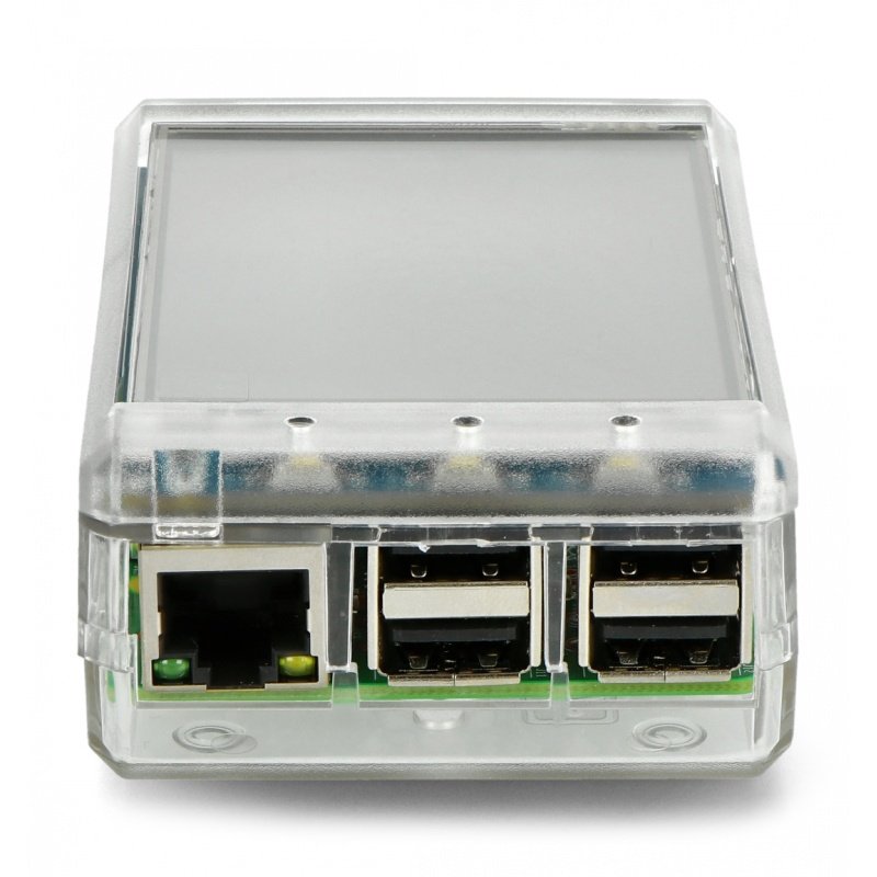 Pouzdro pro Raspberry Pi a 3,2 LCD displej - průhledné
