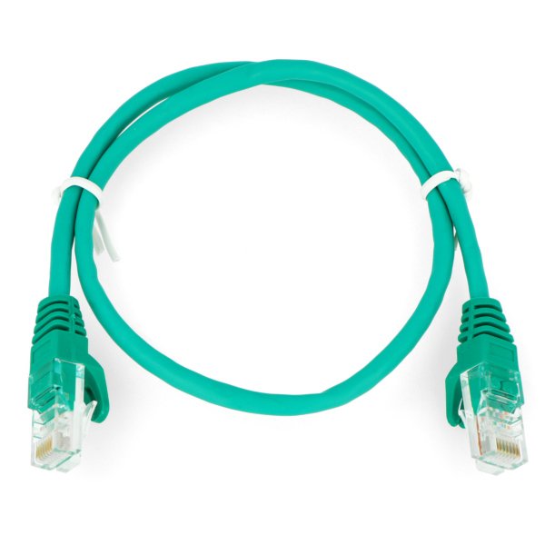 Patchcord Ethernet UTP 5e 0,5m - zelený