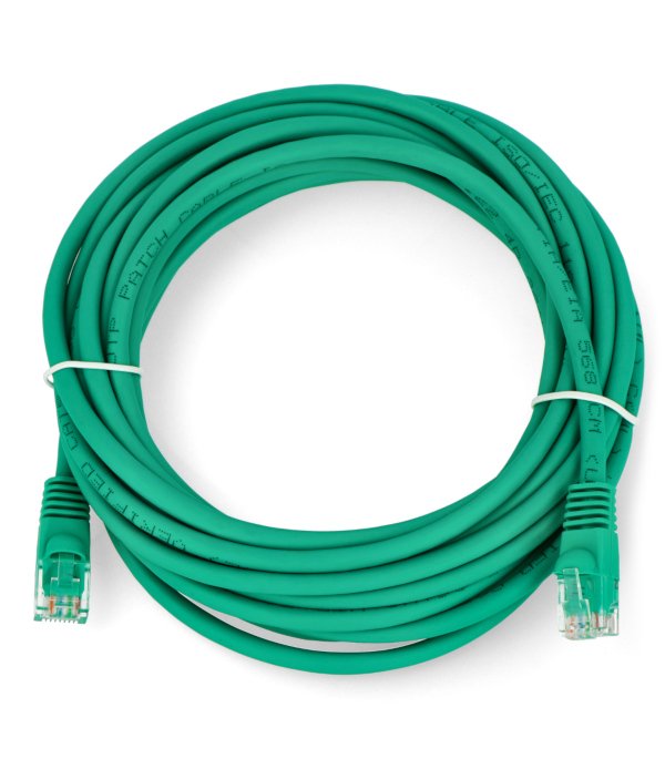 Patchcord Ethernet UTP 5e 5m - zelený