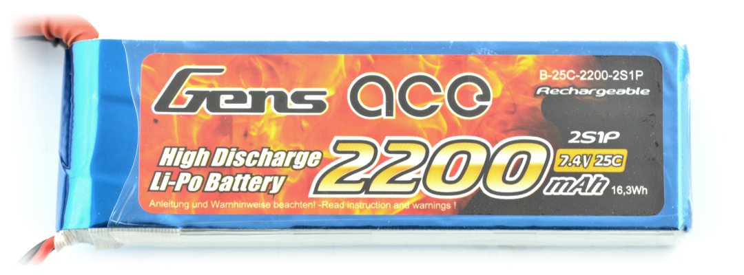 Baterie Li-Pol Gens Ace 2200 mAh 7,4 V.