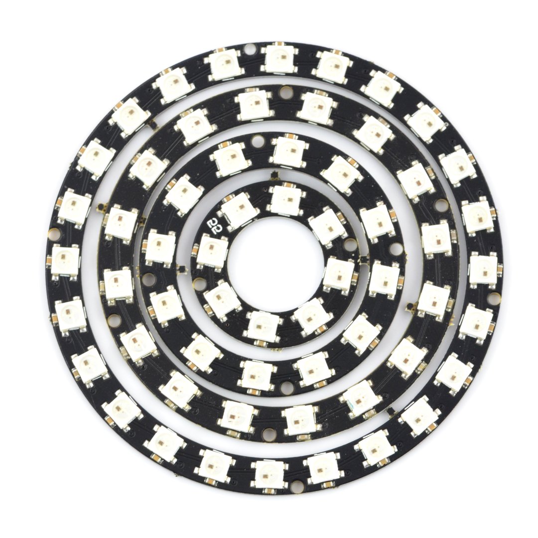 RGB LED prsten WS2812B 5050 x 16 LED - 68 mm
