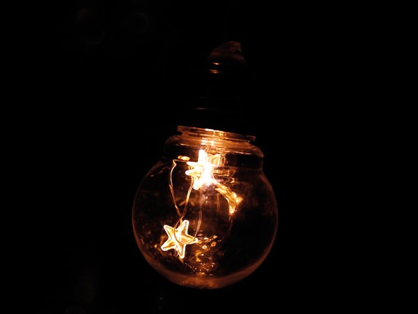 LED girlanda - ve tvaru hvězdy - žárovky