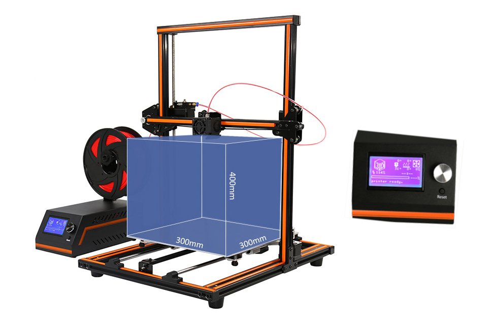 3D tiskárna Anet E12 - velikost tisku a zobrazení