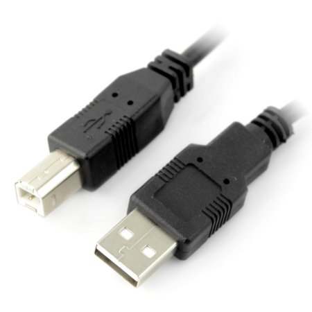 USB A - B - kabel Lanberg - černý - 1,8 m