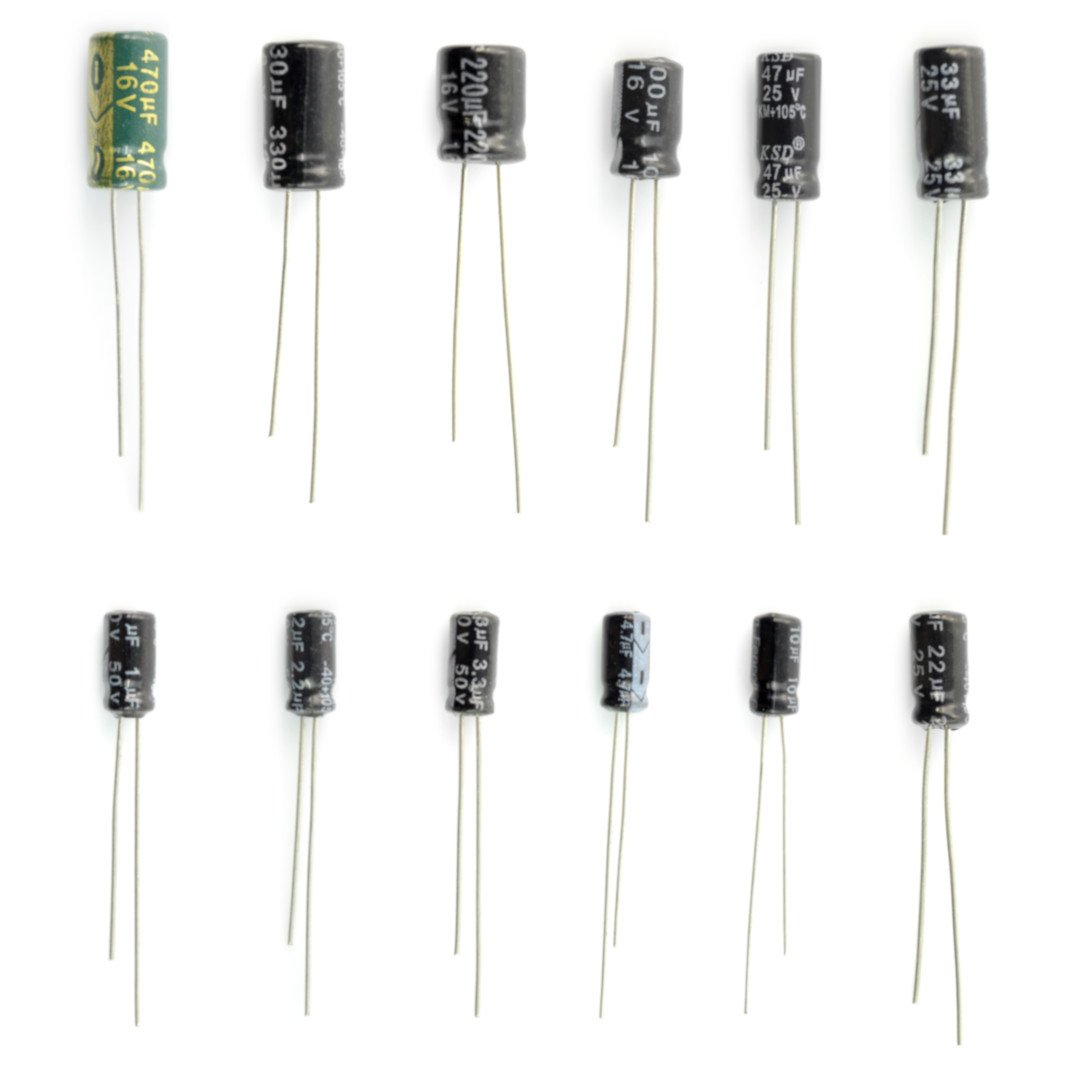 Sada elektrolytických kondenzátorů LV - 120 ks