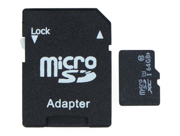 Paměťová karta microSD 64 GB třídy 10 s adaptérem pro ROCKPro64