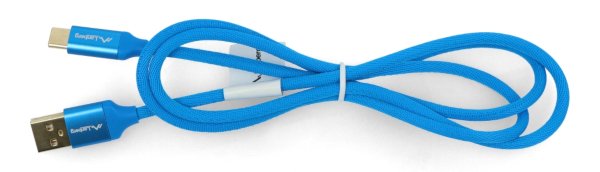 Lanberg USB typ A-C 2.0 modrý prémiový kabel QC 3.0 - 1 m