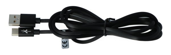 Kabel eXtreme USB 2.0 typu C silikonový černý 1,5 m