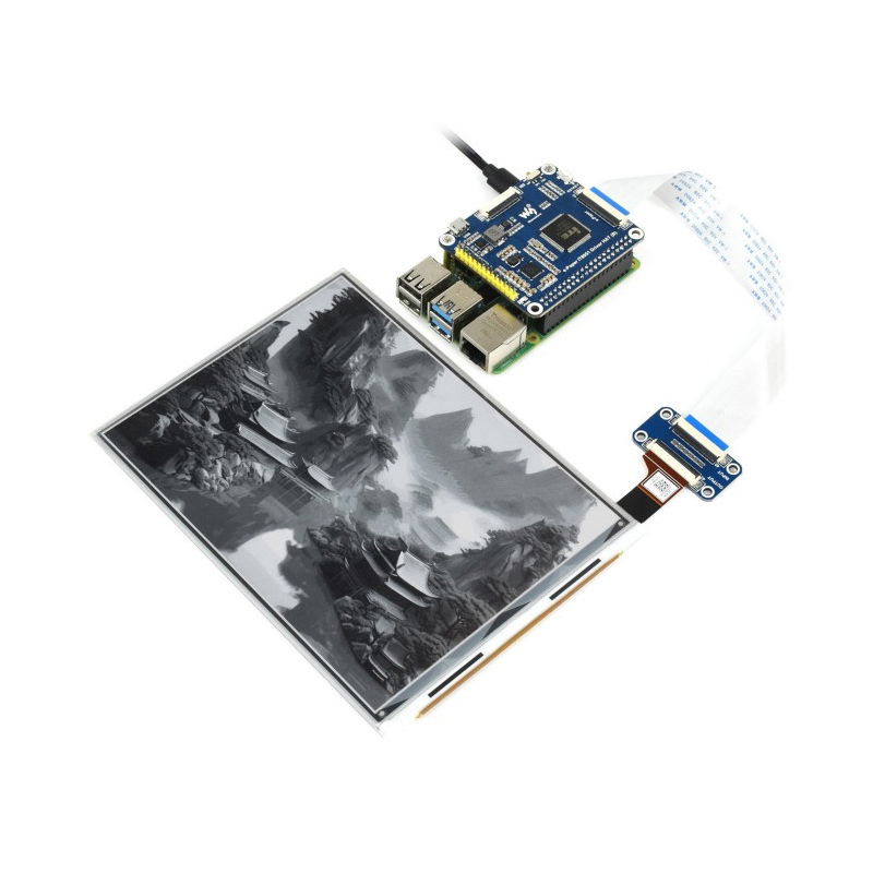 Obrazovka připojená k Raspberry Pi