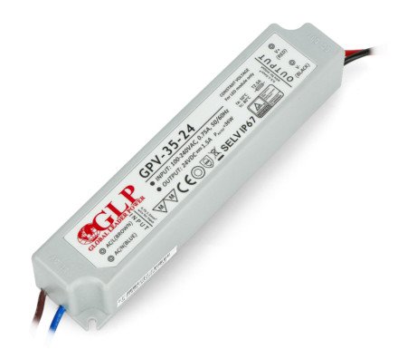 Vodotěsný napájecí zdroj pro LED pásky a pásky.