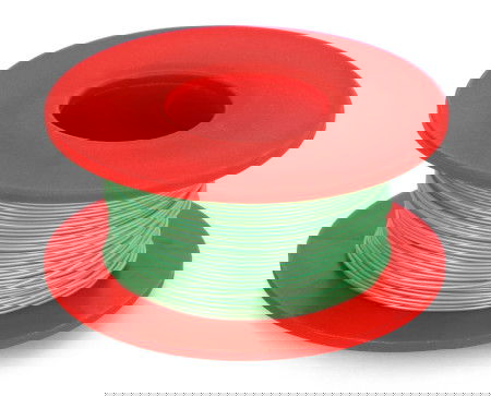 Postříbřený měděný propojovací vodič KYNAR - 0,25 mm/AWG 30 - zelený - 50 m