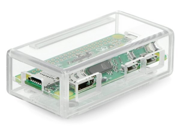 Plastové pouzdro Raspberry Pi Zero Pi Supply - průhledné