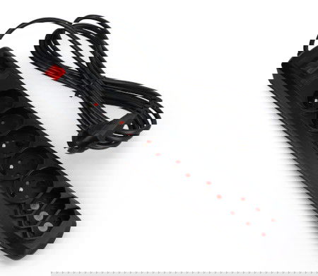 Prodlužovací kabel Armac R8 černý s ochranou - 8 zásuvek - 3 m