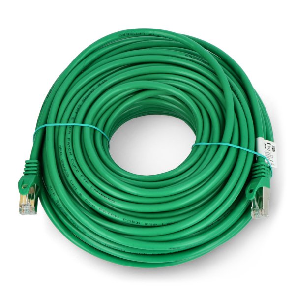 Lanberg Ethernet Patchcord FTP Cat.6 30m Fluke Passed - zelený