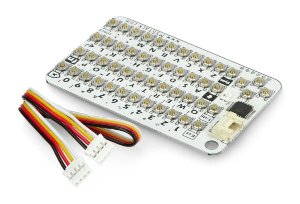 Klávesnice Mini Keyboard CardKB - modul pro M5Stack Core a připojovací kabel Grove.