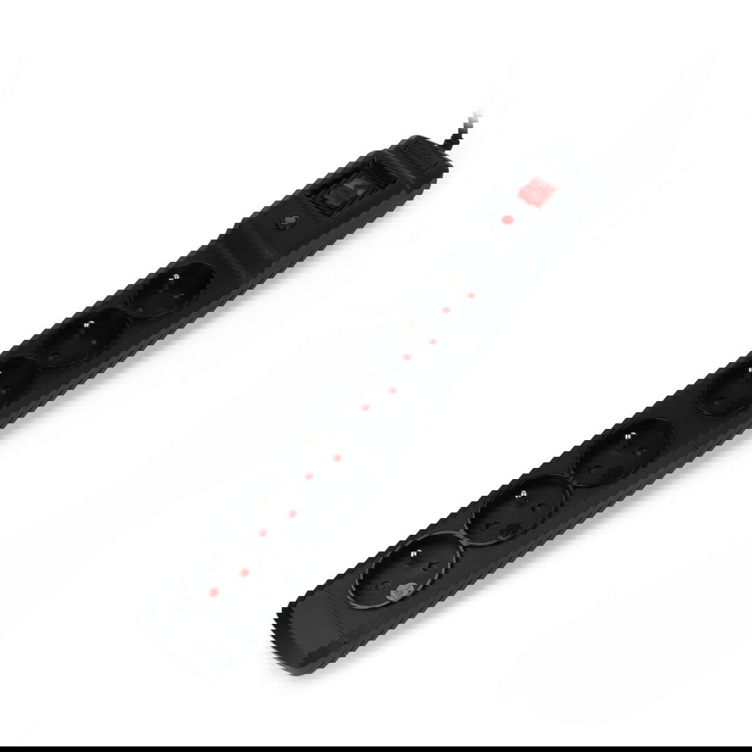 Prodlužovací kabel se zabezpečením Armac Multi M6 černý - 6 zásuvek - 5 m