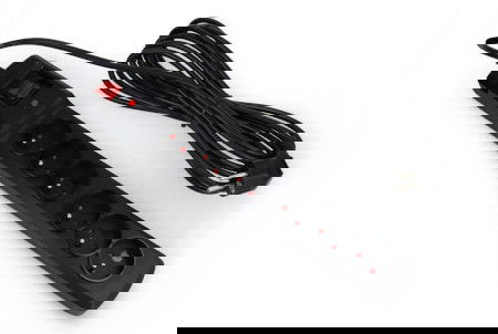 Prodlužovací kabel se zabezpečením Armac Multi M6 černý - 6 zásuvek - 5 m