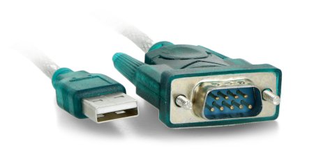 Kabel s USB A - RS-232 konektorem.