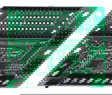Ovladač má výstupy ve formě pinů GPIO a šroubových konektorů.