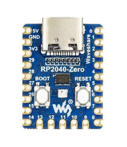 RP2040-Zero - deska s mikrokontrolérem RP2040.