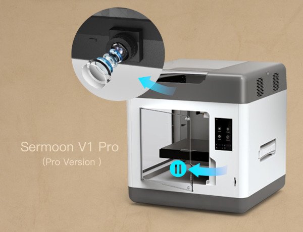 Verze Pro tiskárny Sermoon V1 má senzor otevření dveří