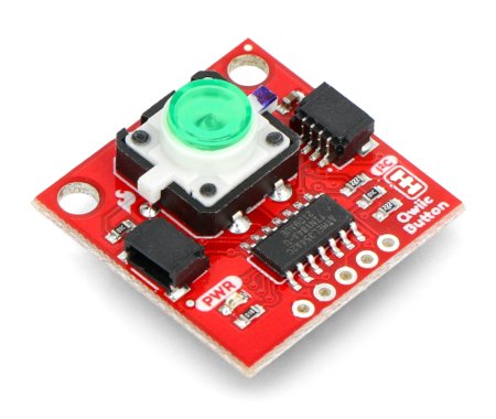 Tlačítko Qwiic červená LED SparkFun BOB-15932