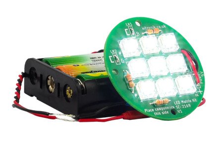 Sestavená sada Matrix LED světla - košík a baterie je nutné zakoupit samostatně.