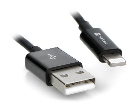 Natec USB A - Lightning kabel pro iPhone / iPad / iPod (MFI) - černý - 1,5m
