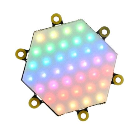 Neo Hex - šestihranná deska s 37x LED RGB diodami - WS2812 - M5Stack A045-B.