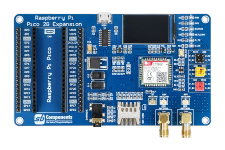 Pico 2G Expansion - GSM / GPRS / GNSS rozšiřující deska s displejem - pro Raspberry Pi Pico - SB Components 21895