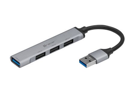 HUB USB 3.0 - 4 porty - stříbrný - Tracer H41
