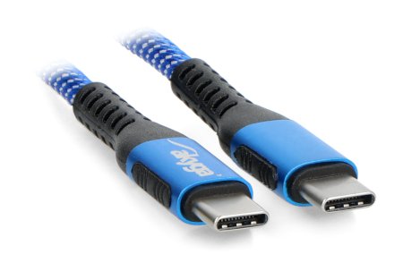 Kabel Akyga USB typ C - USB typ C modrý - 1,8m - AK-USB-38