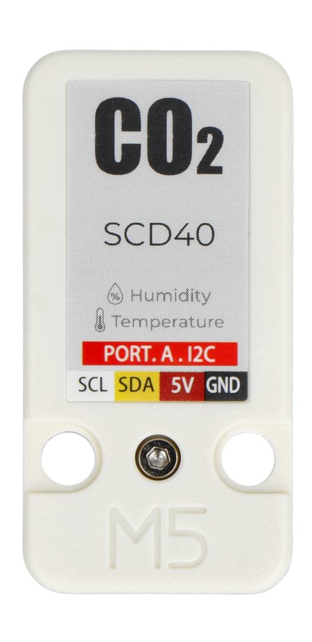 Snímač teploty, vlhkosti a oxidu uhličitého SCD40 - Modul rozšíření jednotky pro vývojové moduly M5Stack - U103