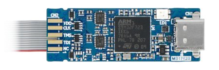 STLINK-V3MINIE - debugger a programátor pro mikrokontroléry, vybavený konektorem USB typu C.