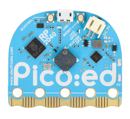 Pico:ed V2 má zvlněný konektor, který umožňuje připojit periferní zařízení pomocí např. konektorů krokodýl.