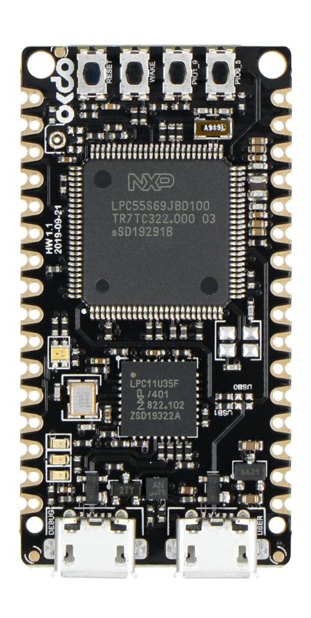 Na desce je procesor Cortex-M33 vybavený dalším zabezpečením.