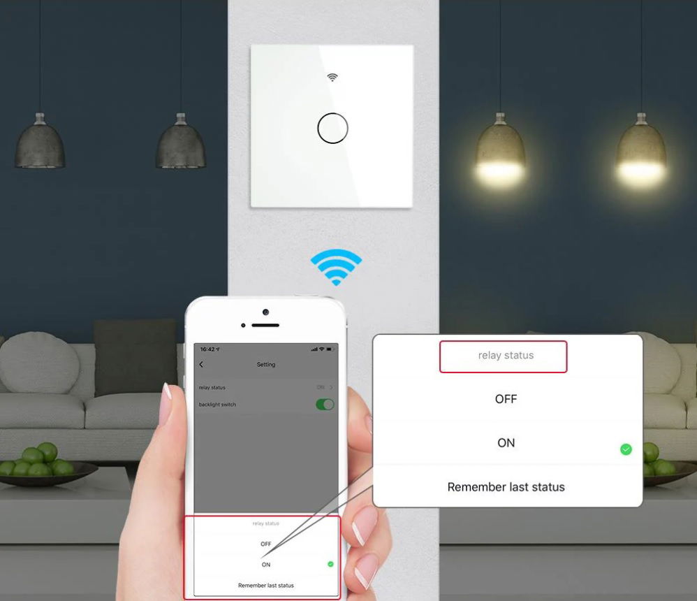 Tuya - chytrý dotykový nástěnný vypínač - WiFi / Bluetooth - 2-kanálový - Moes WRS-EU2-WH-MS